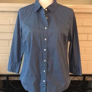 J Crew Haberdashery stretch blue shirt-Med